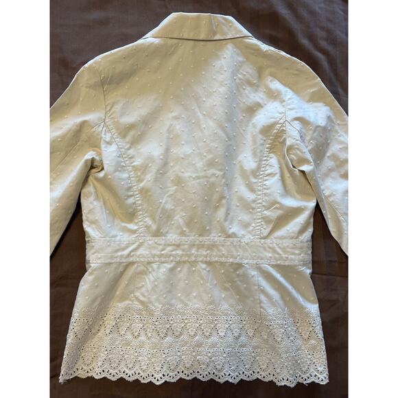 Vintage Old Navy Cream Cotton 1 Button Blazer/Jacket Women's Medium - Picture 6 of 14